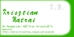 krisztian matrai business card